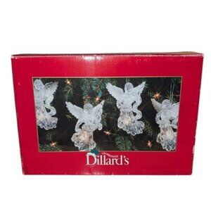 Vintage Dillard's Trimmings Set of 4 Angel Light Cover Christmas Tree Ornaments
